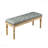 Habit Solid Wood Button Tufted Dining Bench, Grey