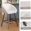 Ensemble de 2 tabourets de bar, tabouret de bar rembourré avec dossier, tabourets de bar à hauteur de comptoir de 27 pouces de hauteur pour îlot de cuisine-971026108