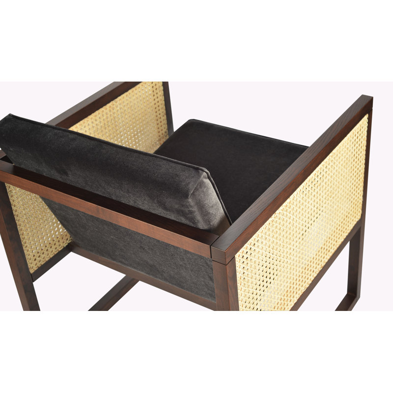 Méridienne Cube, Velours noir