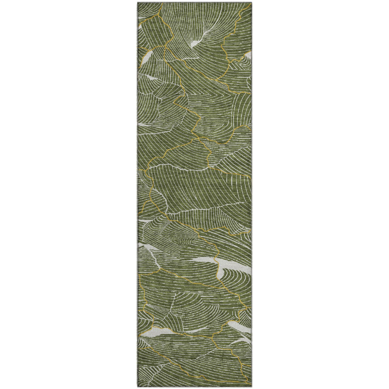 Premium Machine Washable Cossette AMF1048 Lines Rug, Runner 2'3" x 7'6"