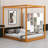Canopy Platform Bed With Support Legs
