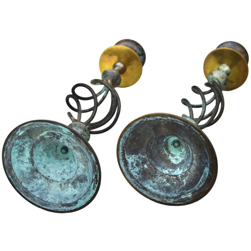 Iron and Copper Candlestick