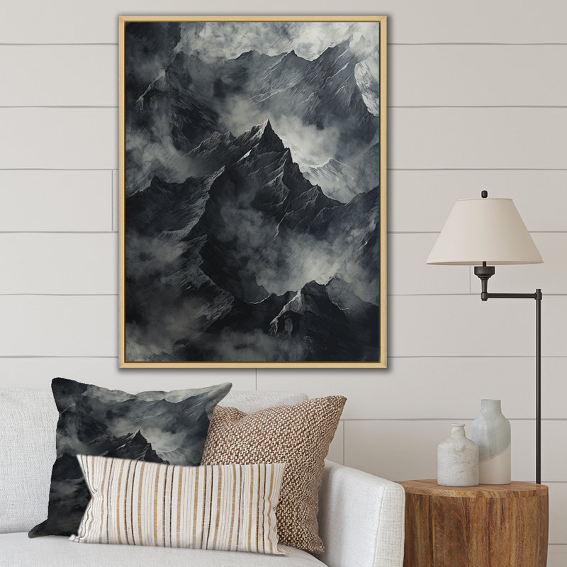Montagnes Percolated Peaks I, H 20 po x l 12 po x P 1 po, Cadre naturel flottant