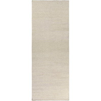 Tapis gris clair en laine tissé à la main Aden