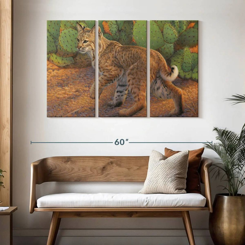Brampt Curious Bobcat, 32" H x 50" W