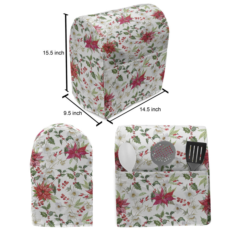 Housse pour batteur sur socle East Urban Home rose / vert / blanc