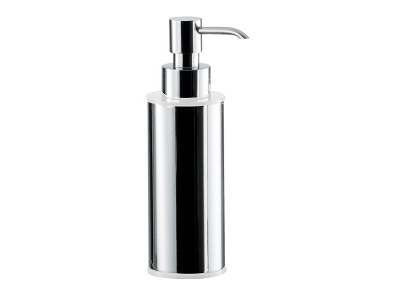 Aleiyah Soap Dispenser, Chrome/White