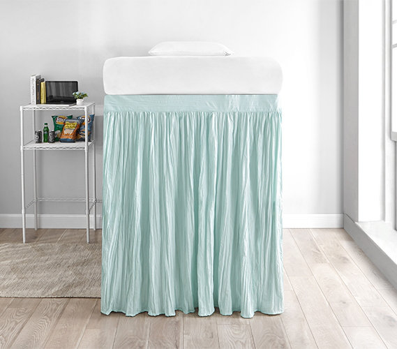 Jupe de lit 60 po Crinkle, Soupçon de menthe