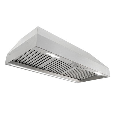 Akicon Range Hood 42 Inch, 1200 CFM Stainless Steel Range Hood Insert with 4 Speed Control, LED Lights & Nightlight, Dishwasher Baffle Filters