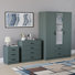 Maybery 3 Piece Bedroom Set (3 Drawer Bedside Chest, 4 Drawer Chest, 3 Door 2 Drawer Mirrored Wardrobe), (5)