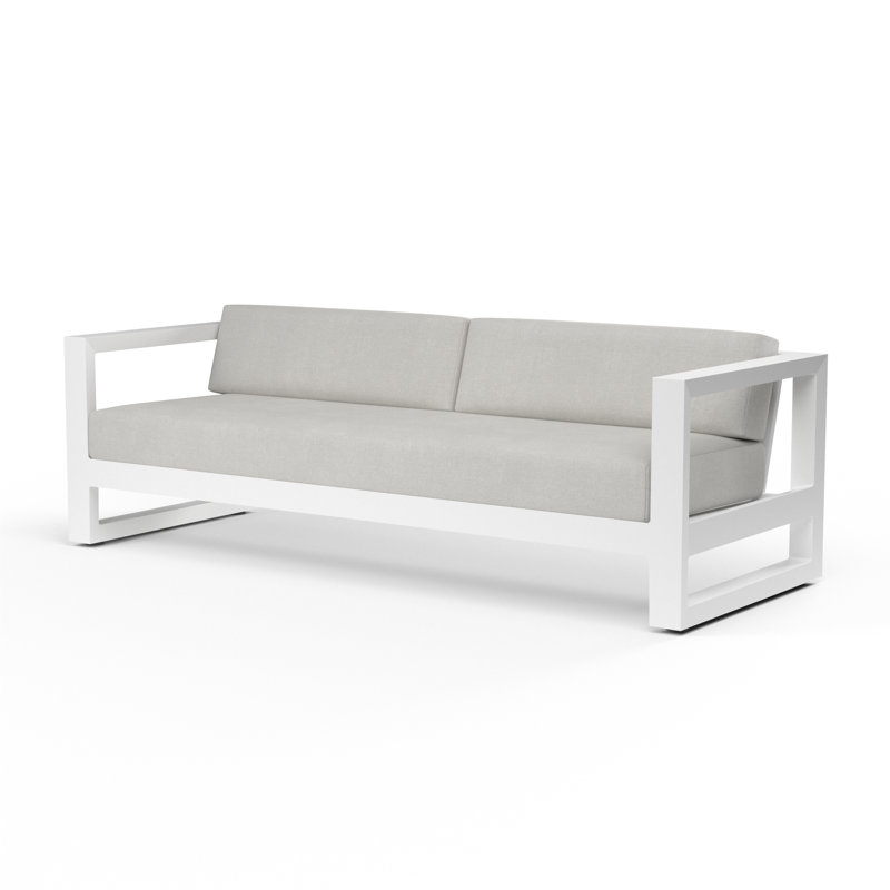Canapé d'extérieur Camela avec coussins Sunbrella, Argent coulé Sunbrella®