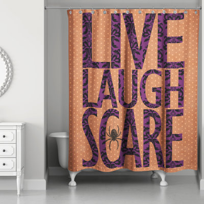 Rideau de douche simple avec rire vivant