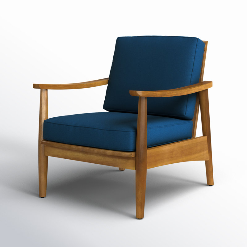 Arnay Acacia Outdoor Lounge Chair, Teak/Dark Teak