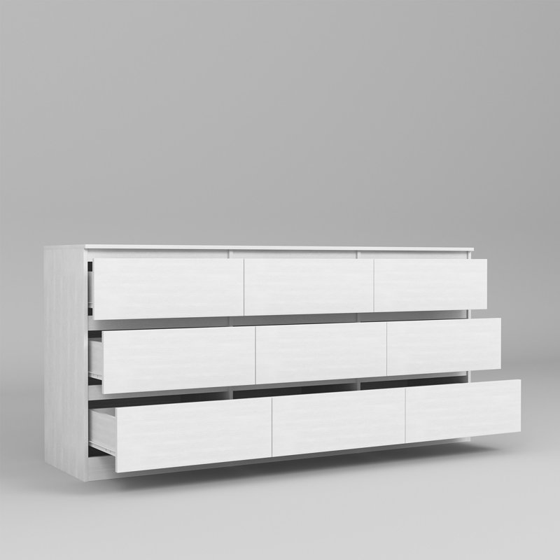 Commode 9 tiroirs, Blanc