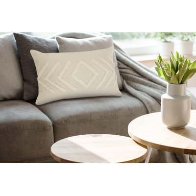 Housse de coussin rectangulaire en coton