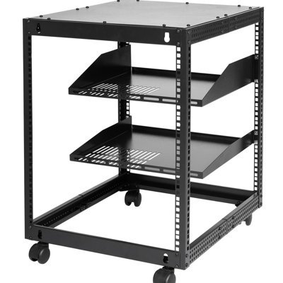 12u Av Rack With 15''-40'' Depth Adjustment, Or Wall Mount, Complete Accessories, Suitable For And It Equipment Server 23''-40'' Adjustable Depth, , Strong Load Capacity, Comes User Manual