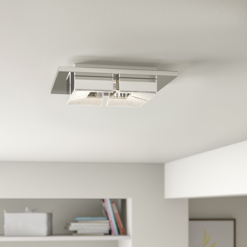 Plafonnier encastré carré simple 1 lumière 10,5 po Conley