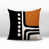 Orange brûlé / noir / blanc cassé