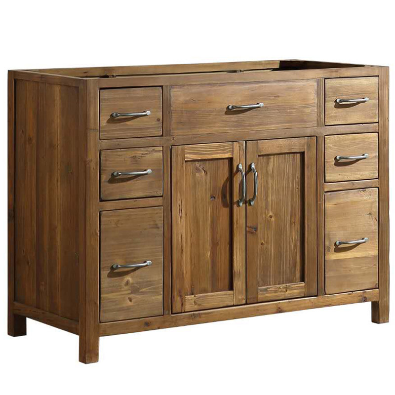 Whiteley 47'' Single Bathroom Vanity Base Only in Walnut
