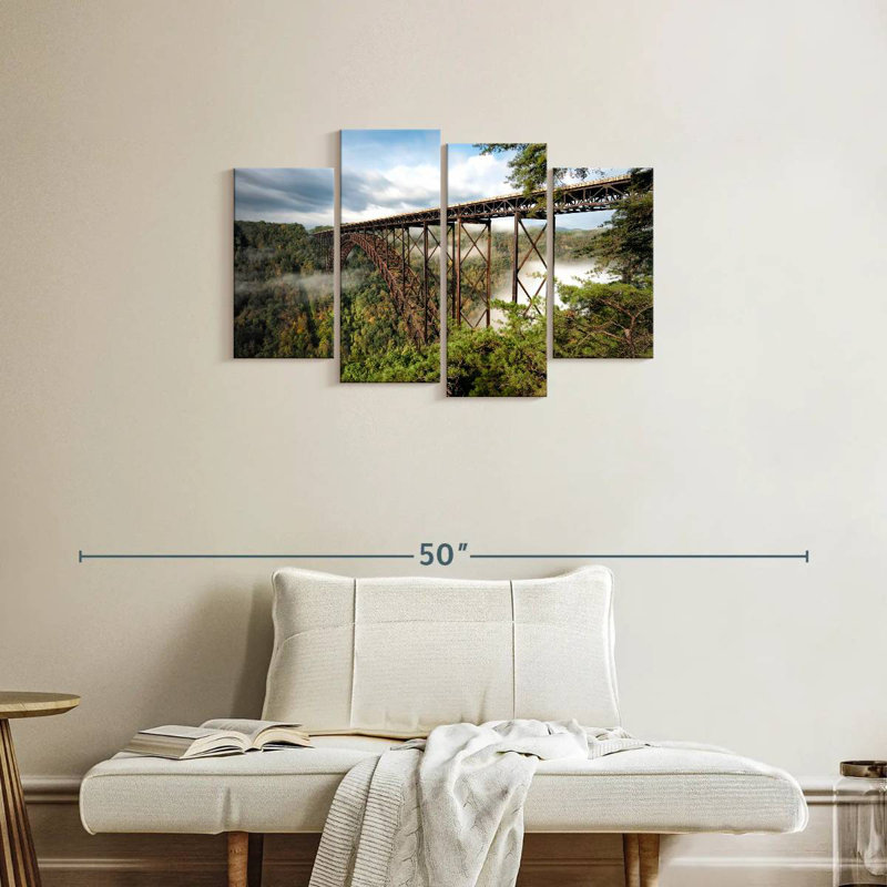 Lilie Foggy New River Gorge Bridge, H 22 po x l 36 po
