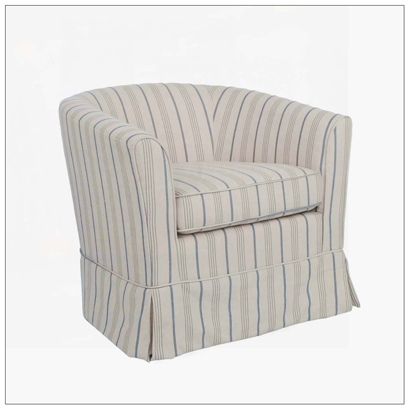 Upholstered Swivel Barrel Chair