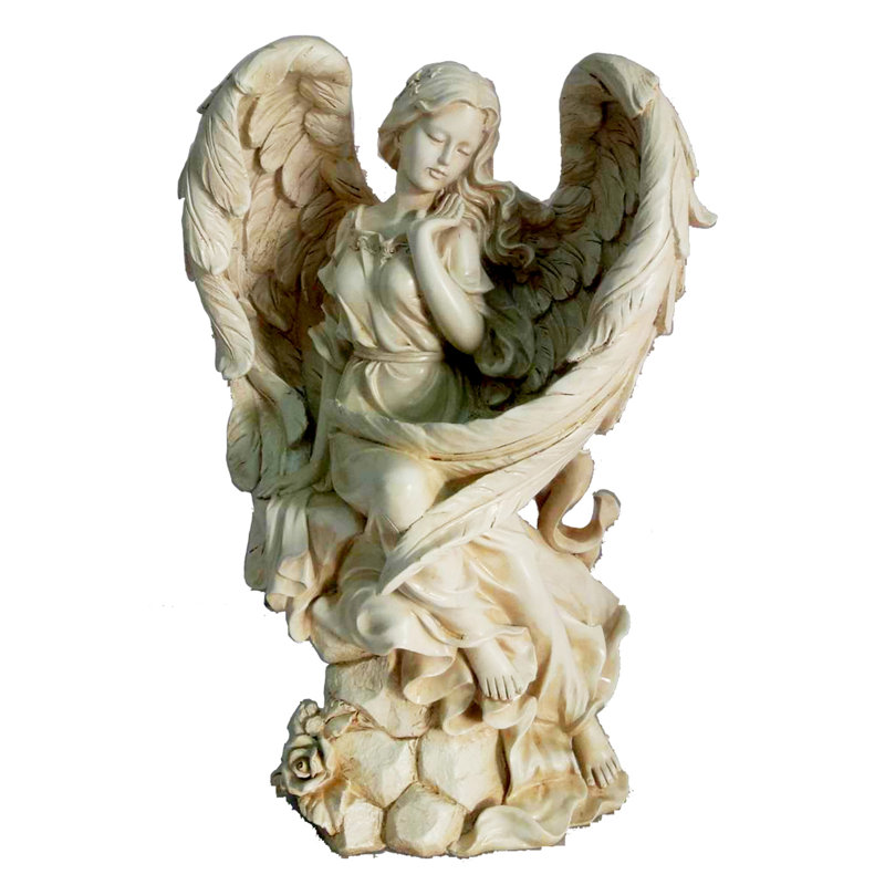 Statue ange assis