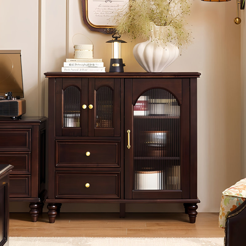 Buffet en bois massif de style Mid-antique