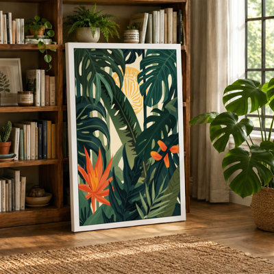 Pale Form in Jungle Tropical - Wrapped Canvas