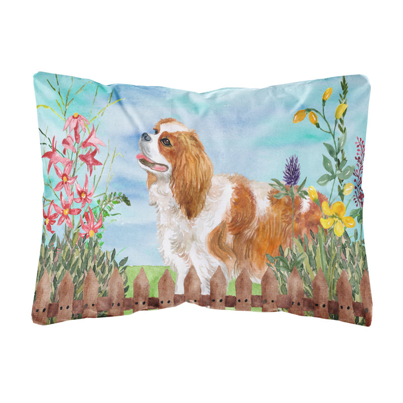  Coussin décoratif intérieur / extérieur Cavalier Spaniel Spring