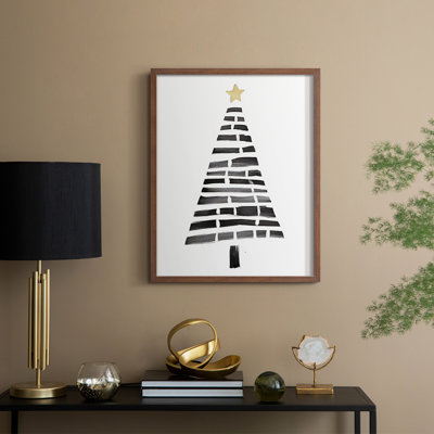 «Christmas Holiday Art LX», reproduction encadrée - bois massif