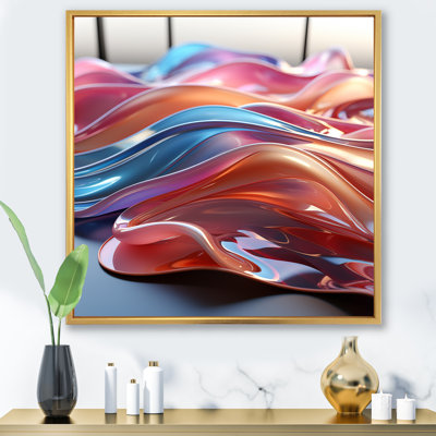 Mauve et bleu, élégance fractale II - art mural fractal