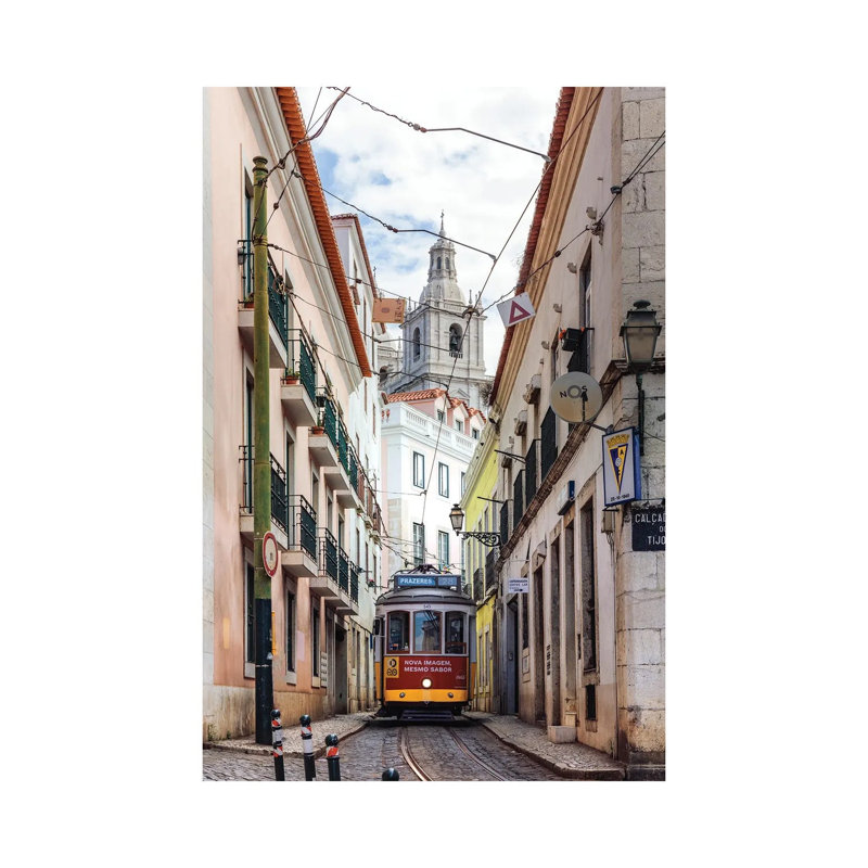 Tram In Lisbon Iii by Matteo Colombo - Wrapped Canvas Print, 30.48 cm H x 45.72 cm W