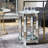 Amla 22'' Tall Mirrored Round Frame End Table with Storage