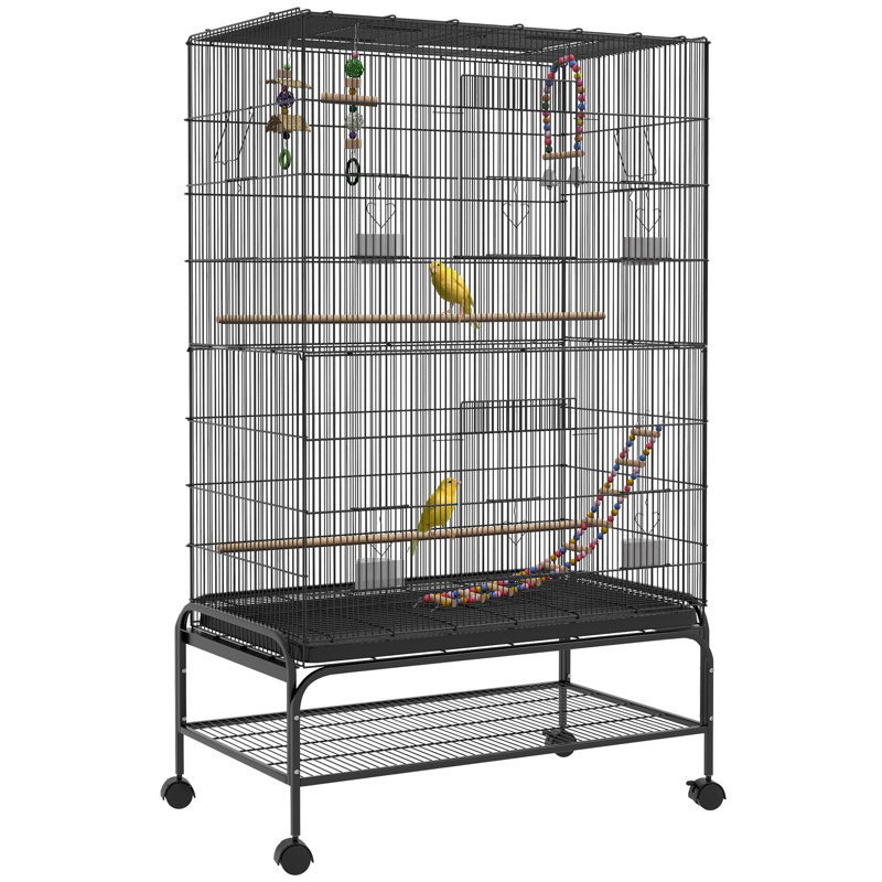 Cage de vol en acier 63 "avec roues