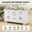 60" Fully Assembled Double Bathroom Vanity with Engineered Marble Top, White-123126445