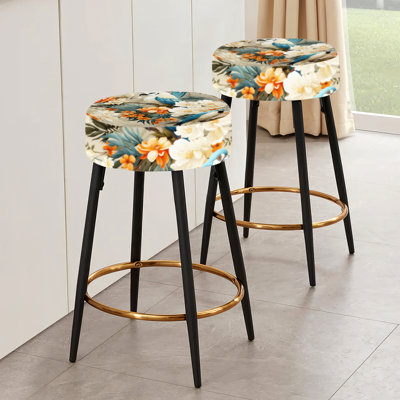 Ensemble de 2 tabourets de bar floraux Playful