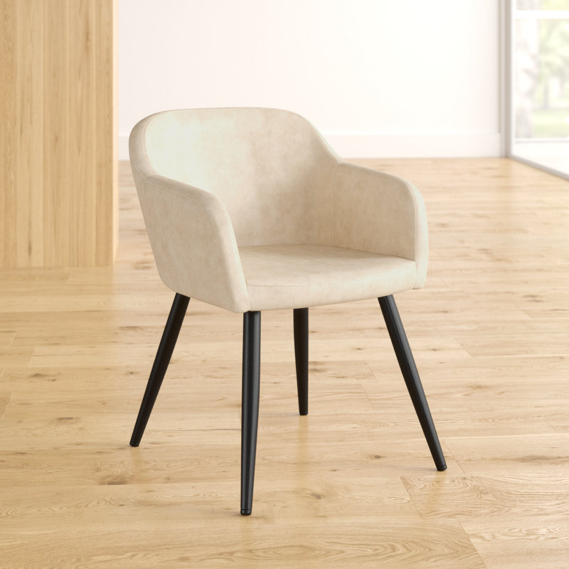 Manjeevan Faux Leather Armchair, Beige