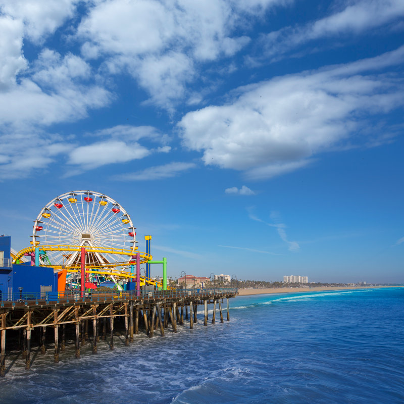 Ferris Wheel, California by LUNAMARINA - Wrapped Canvas Print, 51cm H x 51cm W