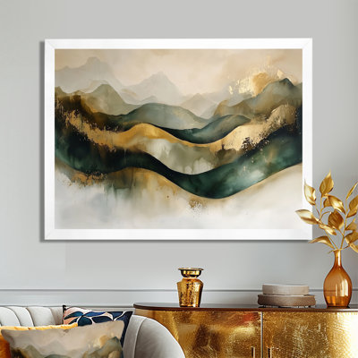 Amburgey Abstract Liquid Ink Divide Fight Of Emerald I - Abstract Liquid ink Wall Art