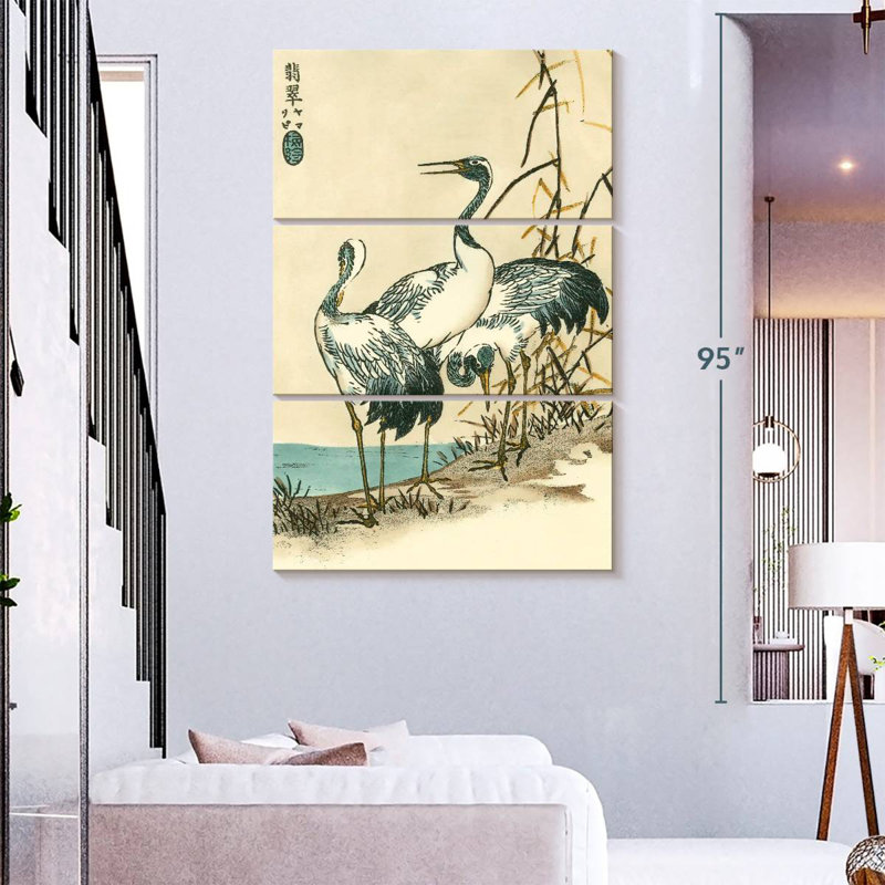 Brampt Oriental Crane II, 74" H x 48" W