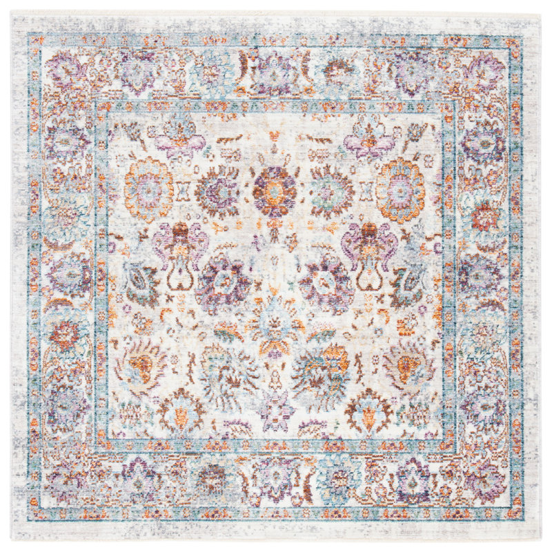 Tapis floral Soren Performance, Carré 4 pi