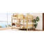 Grand lit superposé en bois massif avec plateau, lattes améliorées et rangement pour chambre d'amis moderne-130149958