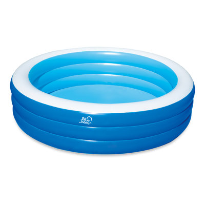 Piscine gonflable Blue Wave avec couvercle - piscine ronde de 7,5 pieds à installation rapide pour les familles - piscine durable de 22 po de profondeur pour enfants et adultes
