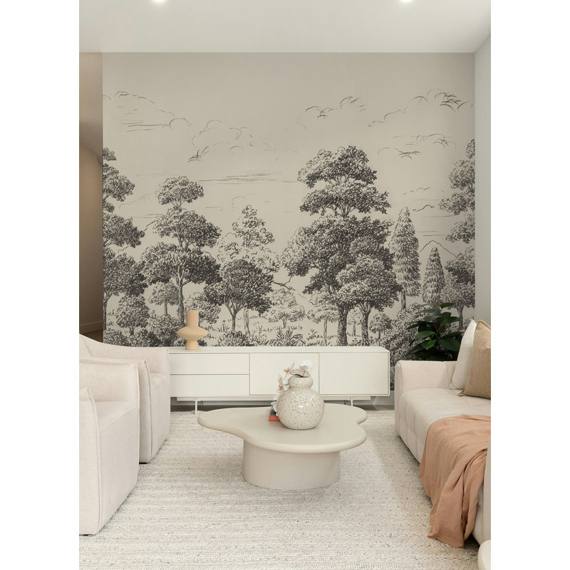 Sylva Parchment Self Adhesive Mural