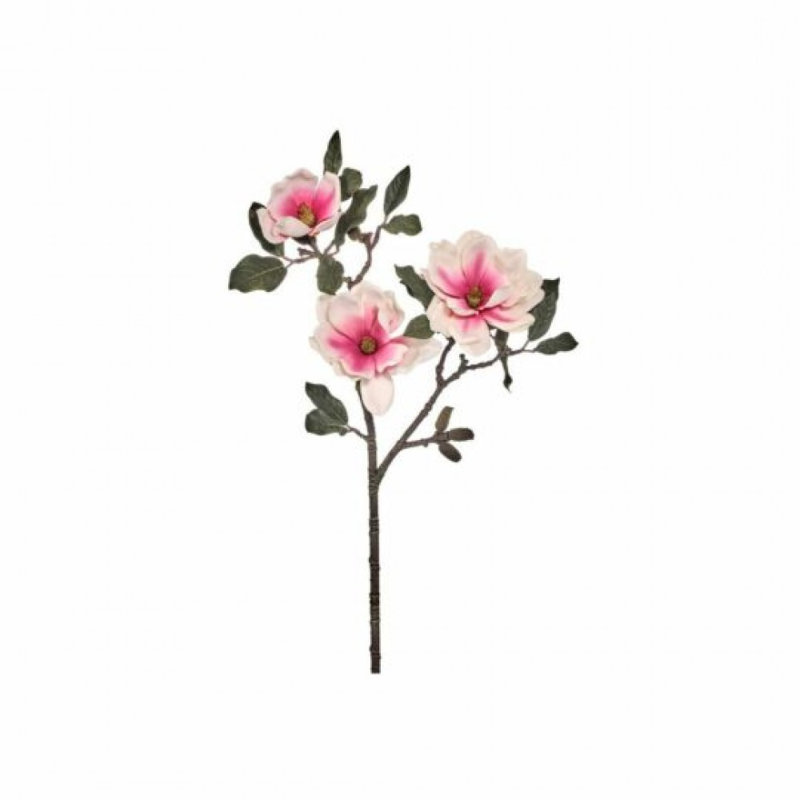 Fleur artificielle crème et rose Triple Magnolia