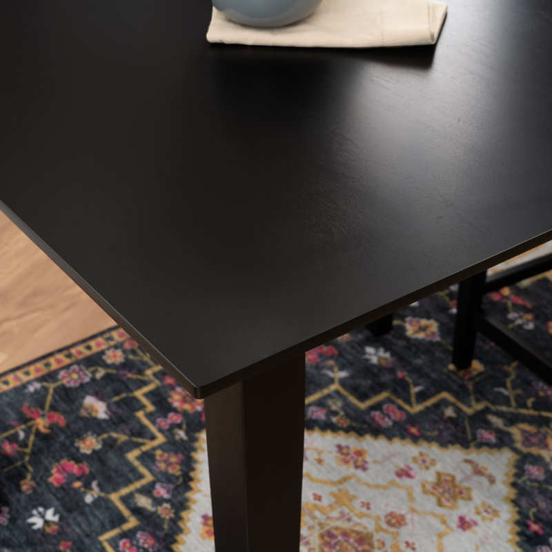 Aniek Alistair Black 40”W x 36”H Square Counter Height Dining Table