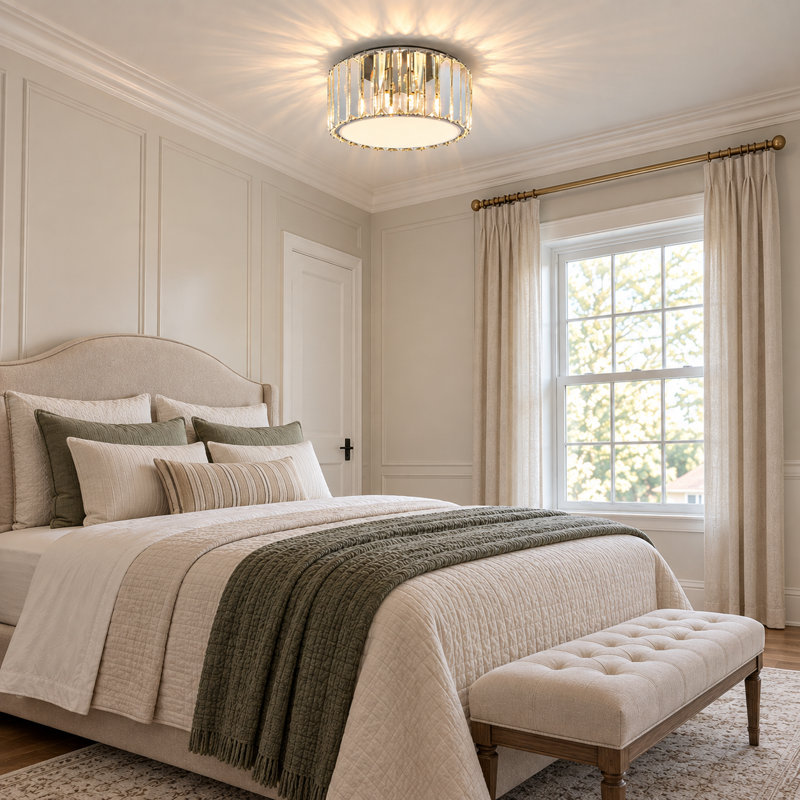 Gurpreet Crystal Semi Flush Mount