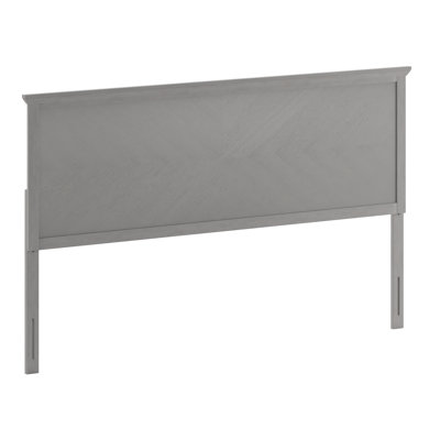 Culbert Herring Bone Solid Wood Adjustable Headboard for Universal Metal Bed Frame