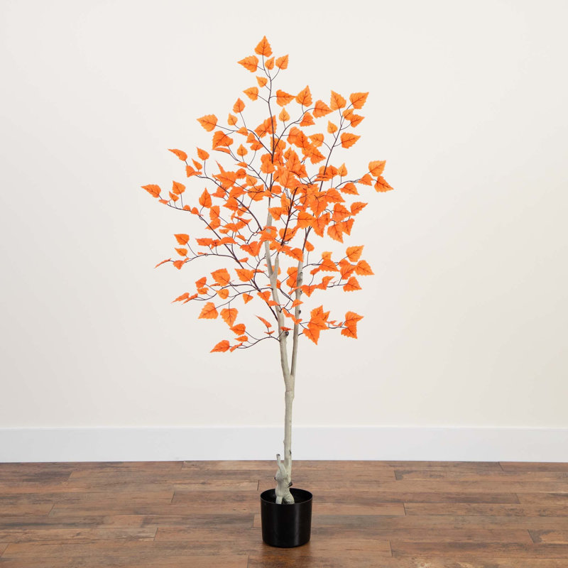 Arbre d'automne artificiel en bouleau, H 60 po x l 27 po x P 27 po