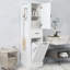 Grande armoire de rangement moderne avec compartiment inclinable, charnières à fermeture en douceur, poignées en aluminium pour l'organisation de la salle de bain et de la maison-623498476